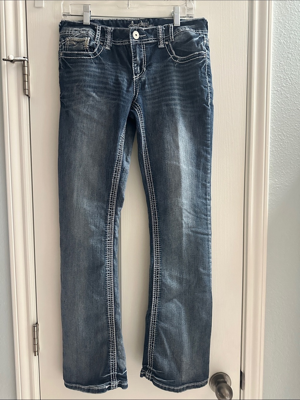 2000s Amethyst Low Rise Dark Wash Boot Cut Jeans Women’s 9 Iconic Y2K